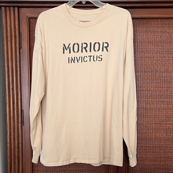 Eminem Kamikaze Morior Invictus Cream Long Sleeve Shirt - Picture 1 of 5